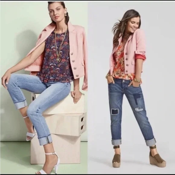 CAbi Amelia Cropped Red/Pink Jacket style #5301 - Picture 2 of 8